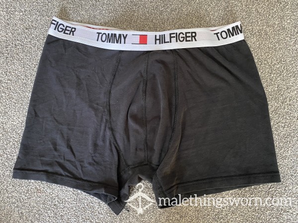 Tommy Hilfiger Black Boxers Fresh Off My S**y Alpha Body 😉