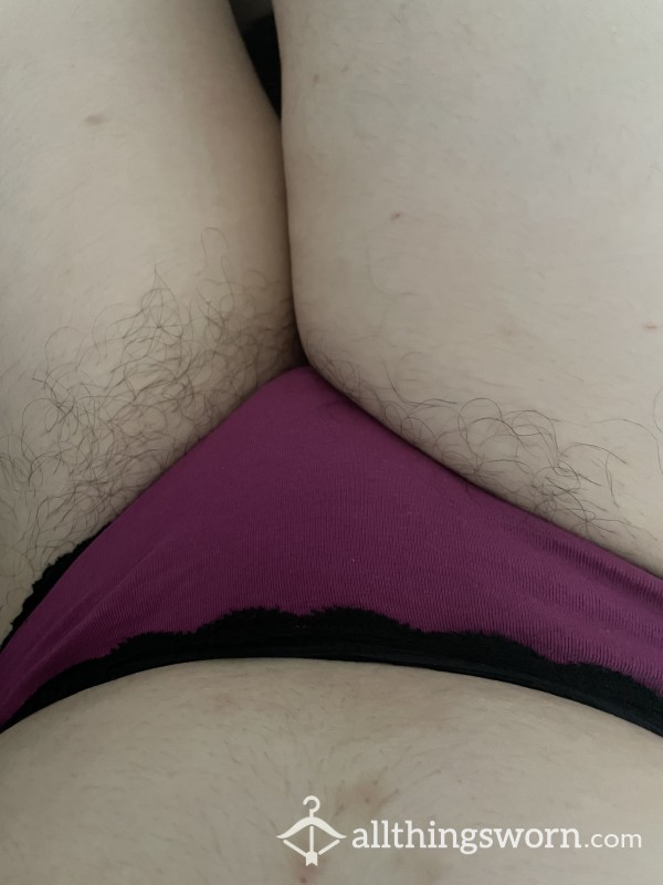 VACUUM SEALED 48hr 🖤😈 Violet Purple Black Lace 😈🖤 Lesbian Bbw Panties (FREE SHIPPING IN US)