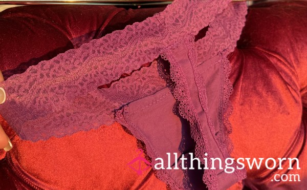 1 Day Of Wear Included💜 Purple Lace Thong Panty Worn By Indian Pornstar & Desi Findomme Goddess Vishakha My_DesiGirl