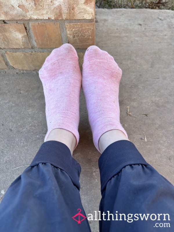 1 Day Wear Ready To Ship Pink Ankle Socks