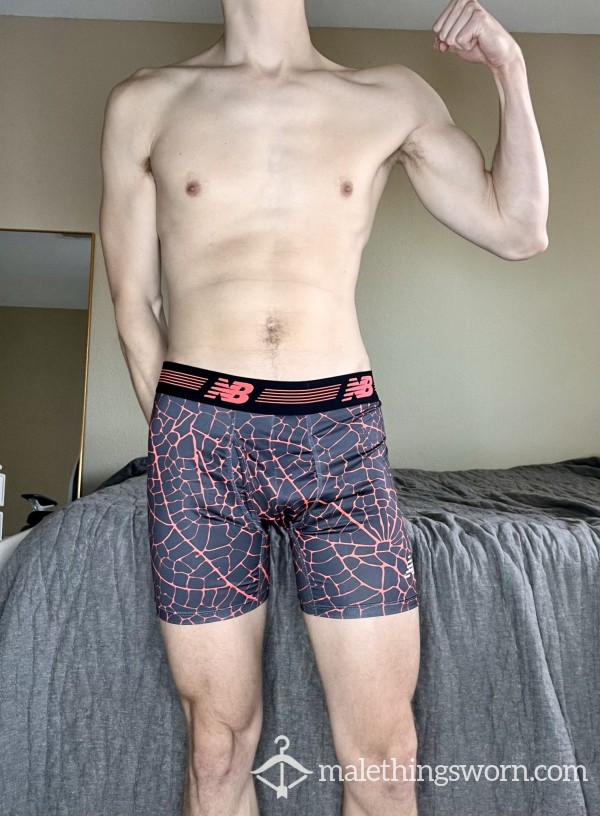 1 WEEK Worn NEW BALANCE Underwear Sweaty WITH C*m Jock Twink (ORANGE PATTERN)