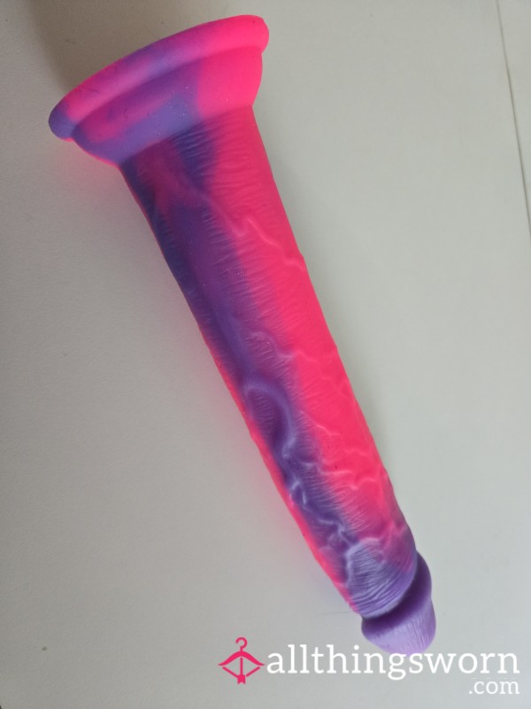 10 Inch Multicolored Silicone Di**o