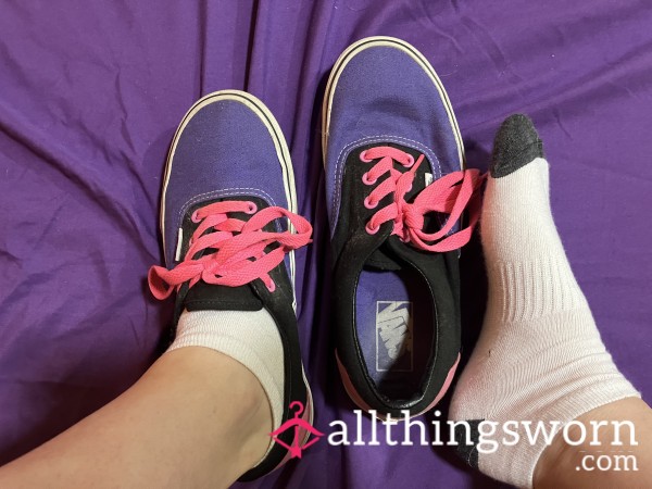 10 Year Old Vans Pink And Purple Size 8