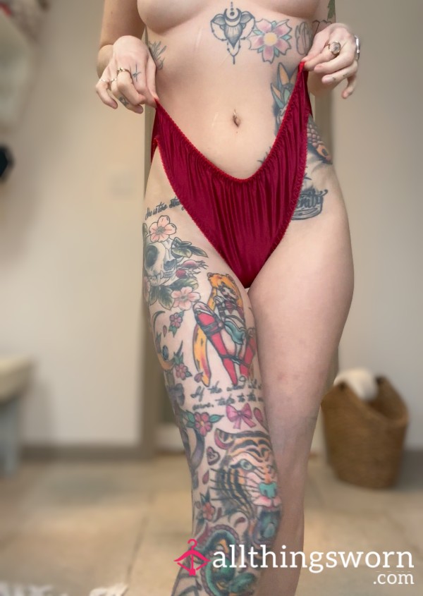 100% Silk Ruby Red Panties ❤️