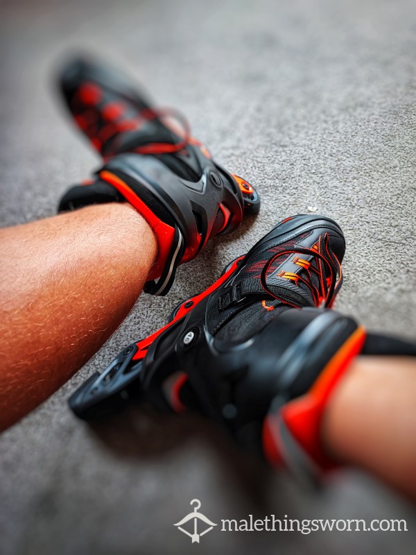 (x10) Inline Black & Orange Rollerblade Sk*te / Boot Collection! UK Size 11 / US 12 🛼🛼😍