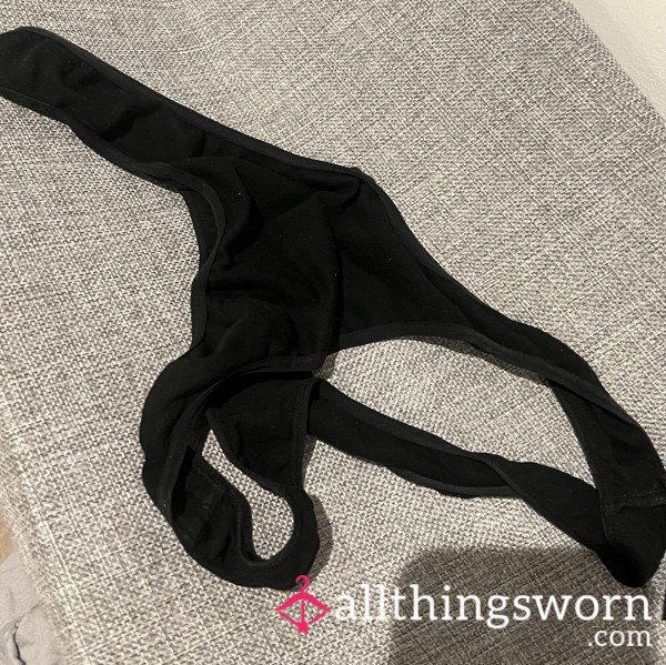 12 Hour Worn Black Thong