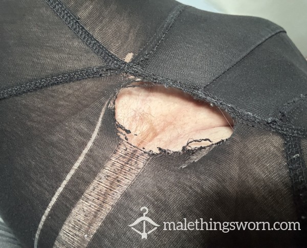 SOLD $19-Black Extremely Well Worn Undies