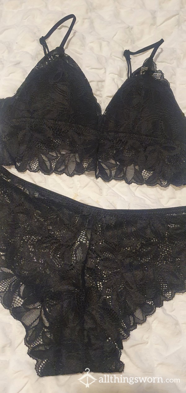 S**y Black Lace Set