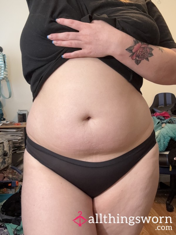 2 Day Wear Black Spandex Panties