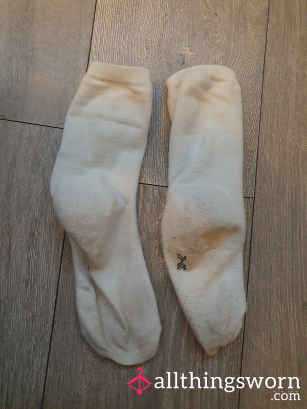 3 Days Worn White Sockies