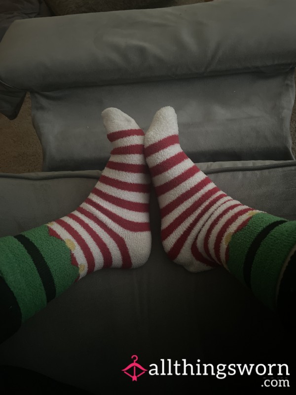 Sweaty Dirty Worn Christmas Socks