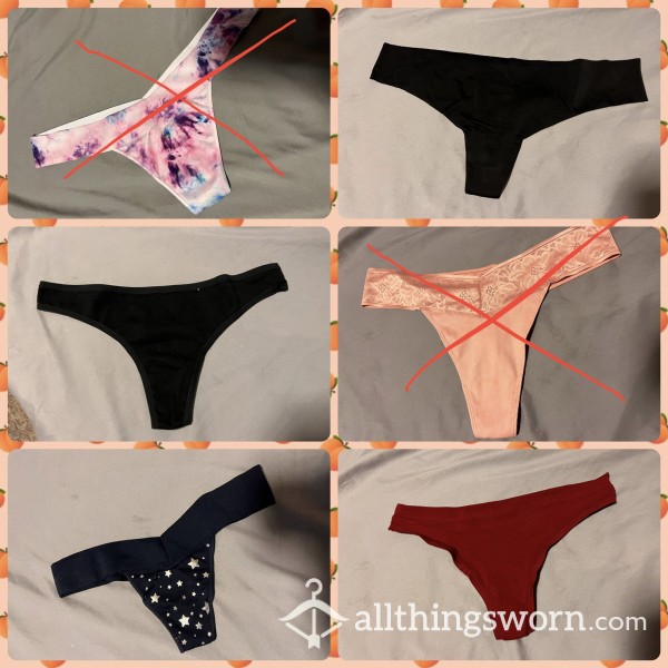 ❗2 For $40 OR 1 For $25❗Take Your Pick Of Worn To Order Thongs 😍