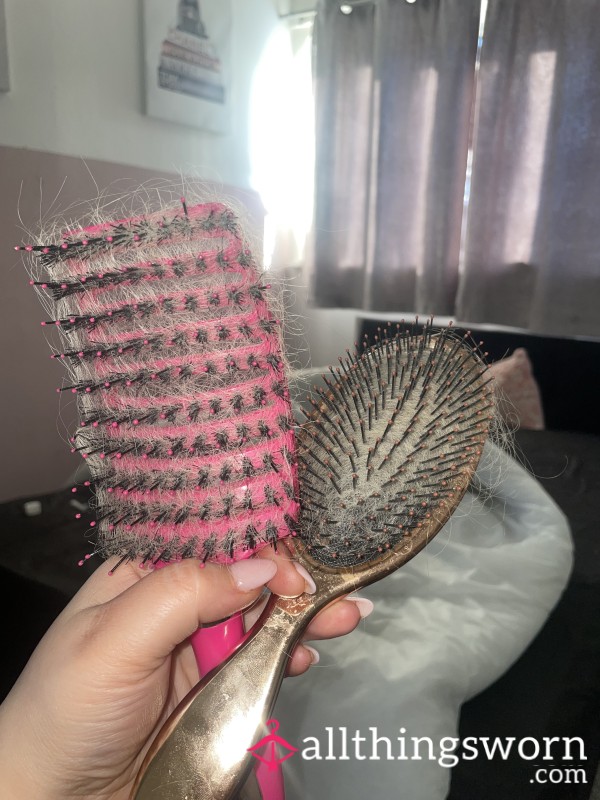 2 Hair Brushes With My Blonde Hair