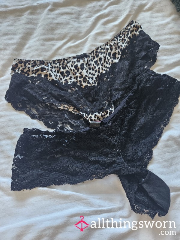 2 Pair Of Worn Panties , One Worn For A Spin Cla** Session