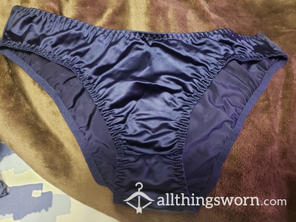 Navy Satin Panties!!