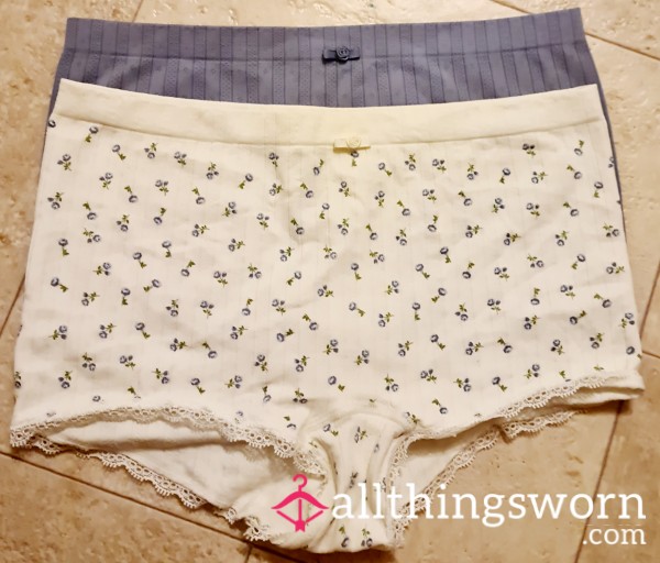 2 Pairs Used Womens Boy Shorts/Boxers