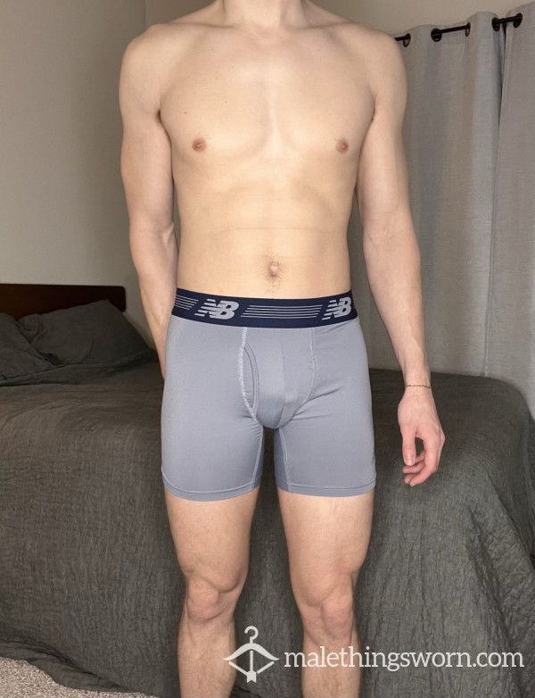 1 WEEK Worn NEW BALANCE Underwear Sweaty WITH C*m Jock Twink (GRAY)