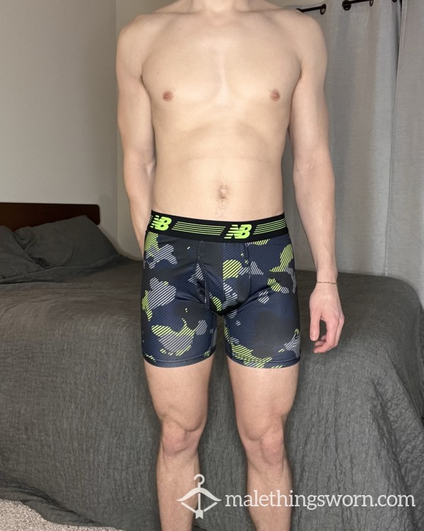 1 WEEK Worn NEW BALANCE Underwear Sweaty WITH C*m Jock Twink (BLUE CAMO)