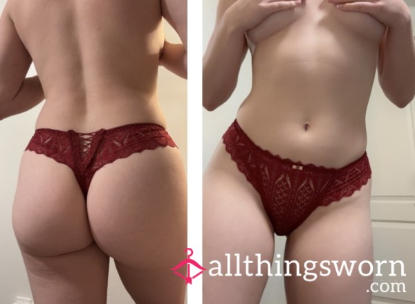 $20 Corset Maroon Thong