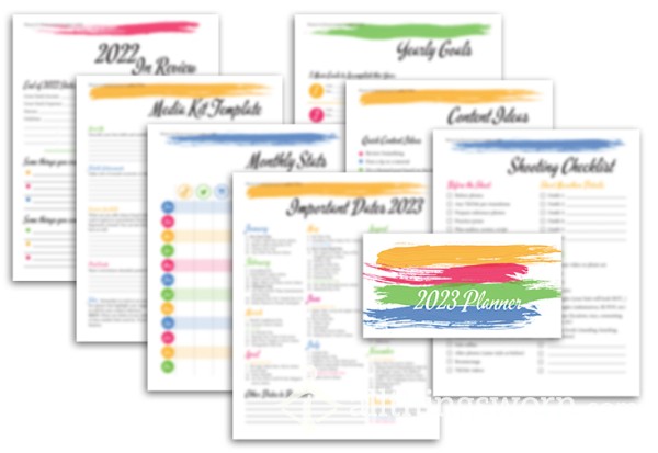 2023 Printable Content Creator Planner