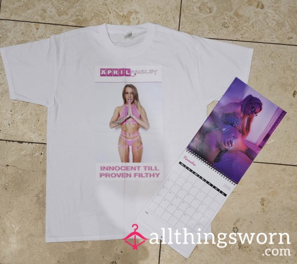 2025 Calendar Of Me "April Paisley" And T-Shirt