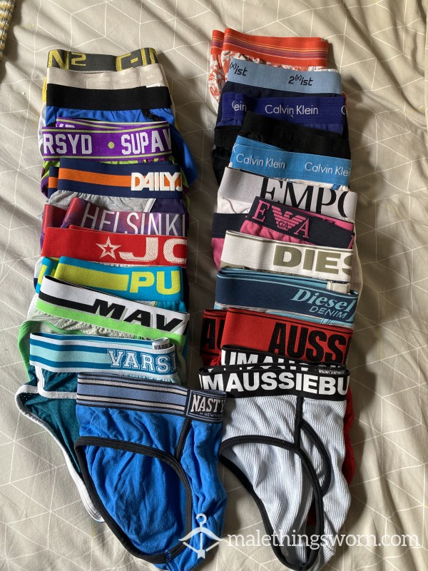 22 Worn Briefs Size Medium