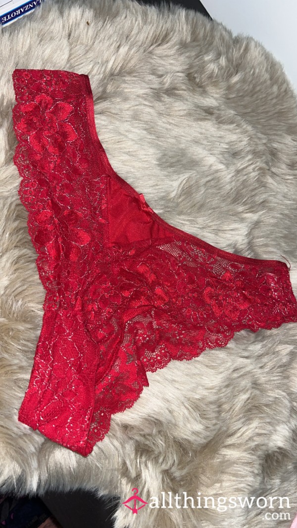 Red 24 Hour Worn Thong