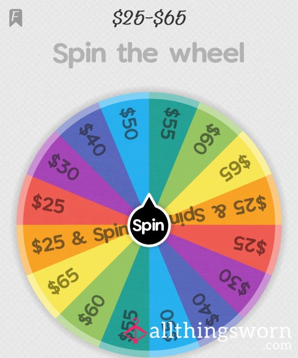 $25-$65 Small Findom Wheel