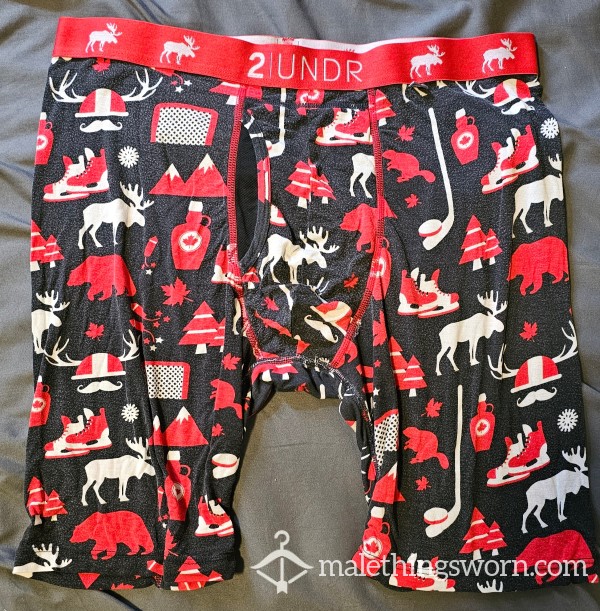 2undr Long Leg Boxer Brief - Canada Eh? - Large / Medium