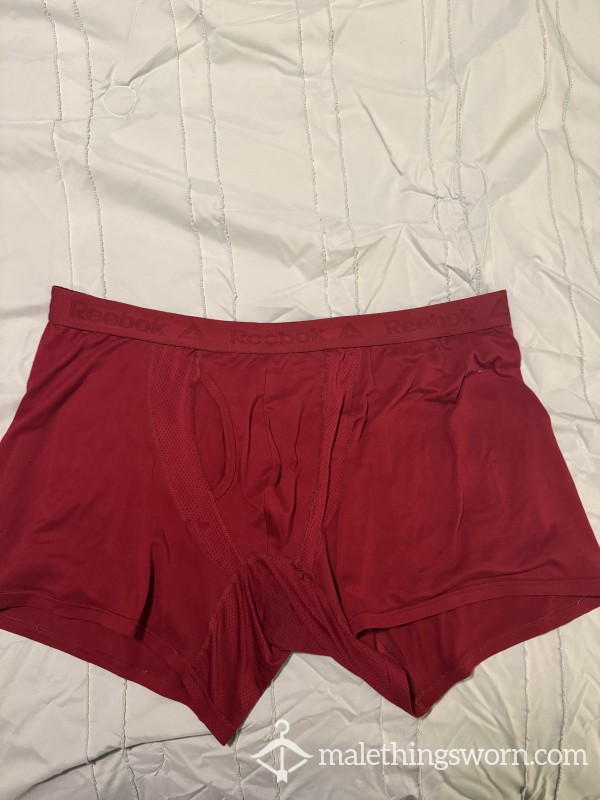 2X Red Reebok Boxer Briefs Worn 1 Day To Work