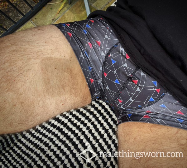 2(x)ist Black Patterned Lycra Trunks