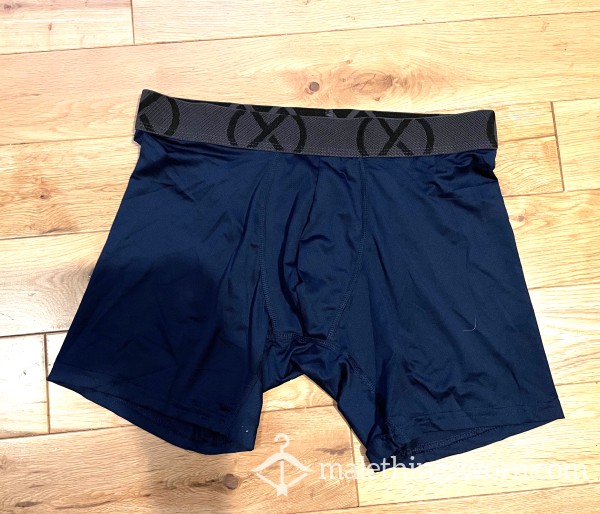 2(X)ist Sport Silky Microfibre Navy Blue Boxer Shorts (M)- Ready To Be Customised For You