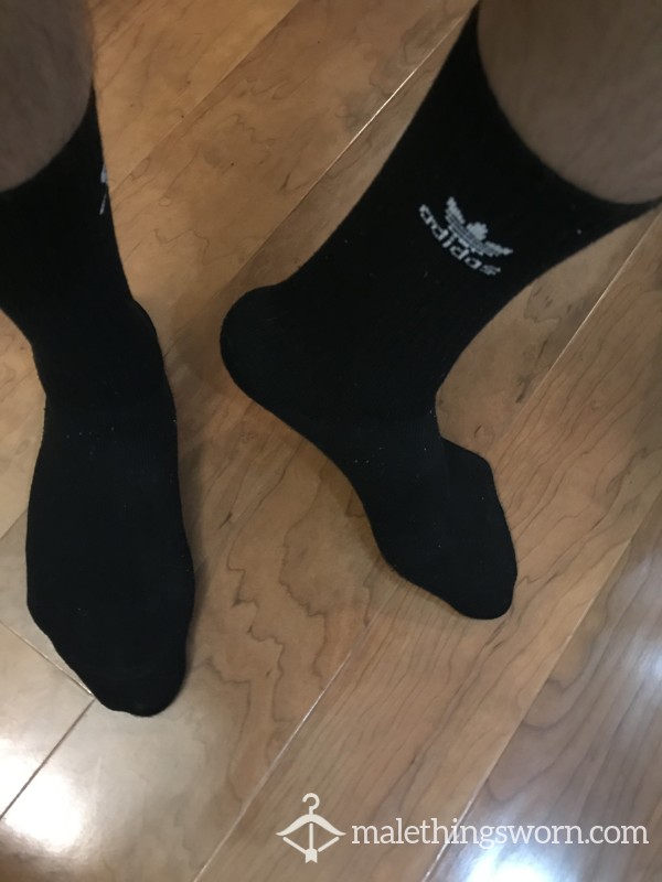 Black Adidas 3 Day Gym Used Socks