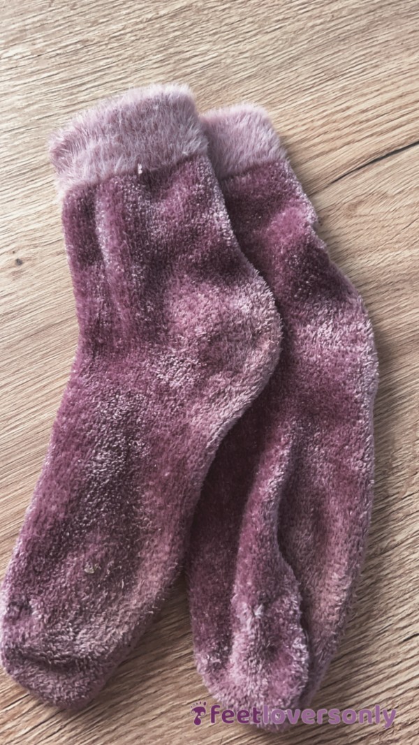 3 Day Wear Purple Fluffy Socks