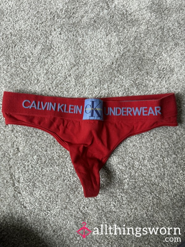 3 Day Wear Red Calvin Klein Thong