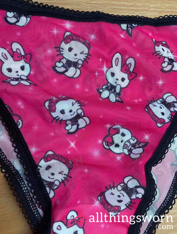 🩷🫧 3 Day Worn Anime Girl Underwear, Kawaii Pink Feminine Panties, 3 Day Worn.🫧🩷