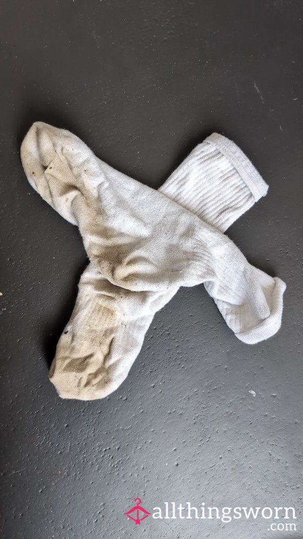 3 Day Worn Dirty White Socks