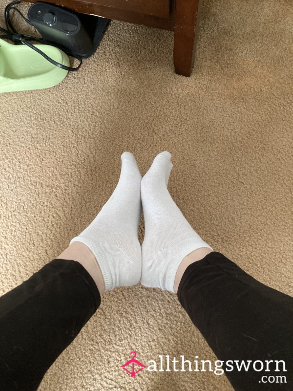 3 Day Worn Little White Socks Sz 7