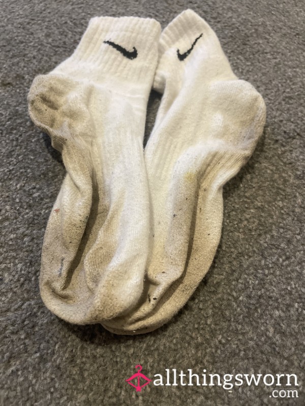 3 Day Worn Nike White Socks Need A New Owner