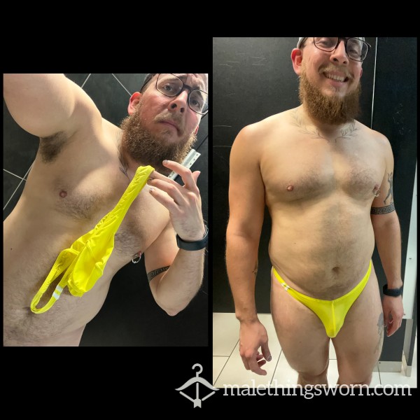 3- Days-worn Yellow Thong