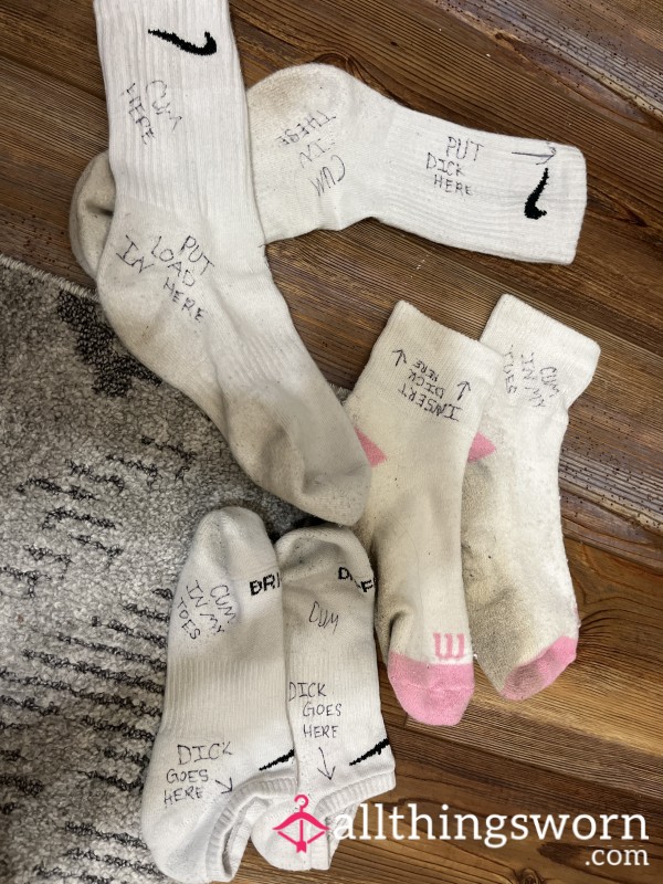 3 Pairs Of Stinky Socks With Nsfw Written