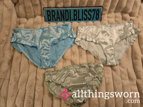 🩵3- SATIN FULLBACK PANTY BUNDLE🩵