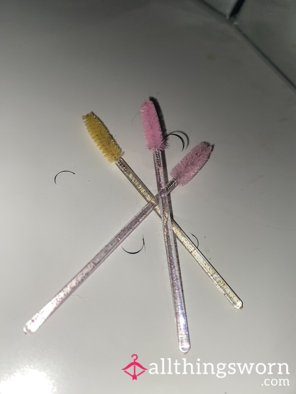 3 Used Eyelash Brushes