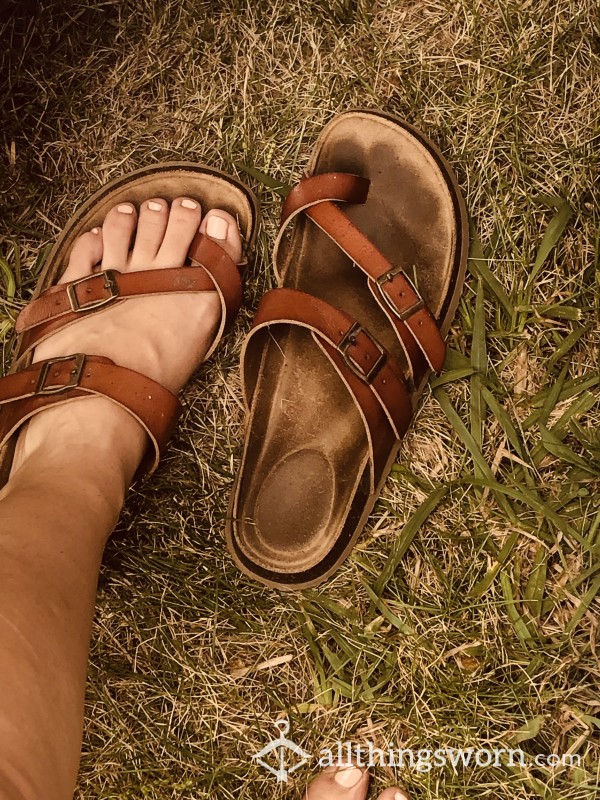 Very Worn Brown Sandals