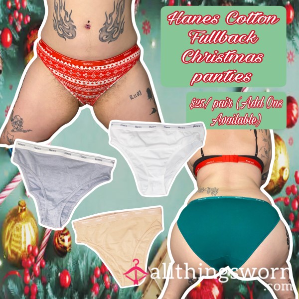 ❤️🎄 HANES COTTON FULLBACK CHRISTMAS PANTIES 🎄❤️