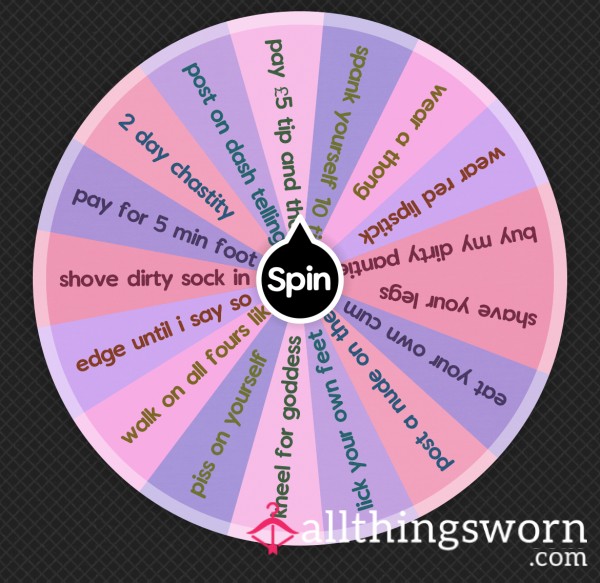 🙇🏻💞 Humilation Tasks Wheel ♡ £5 To Spin! ♥️🔐