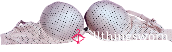 36 DDD (F) VS Pink Polka Dot Bra