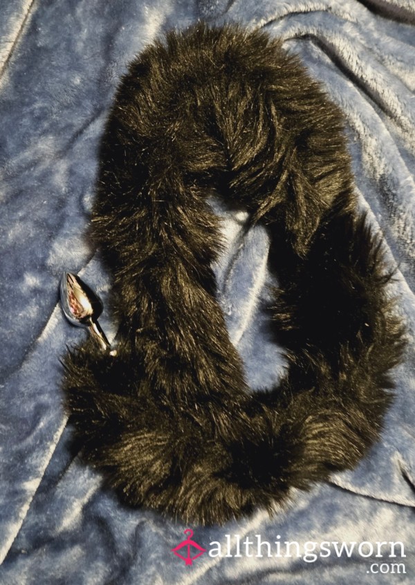 36 Inch Black Kitty Tail Plug