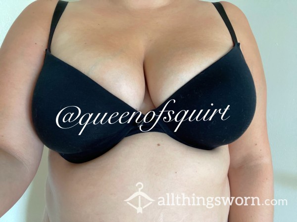 38D Black Cotton T-shirt Bra