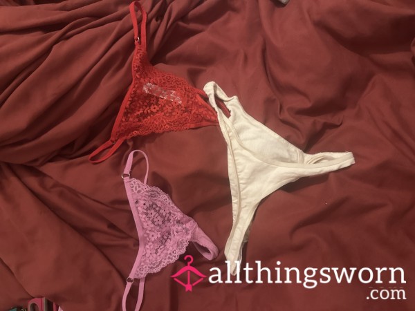 3x Used Thongs